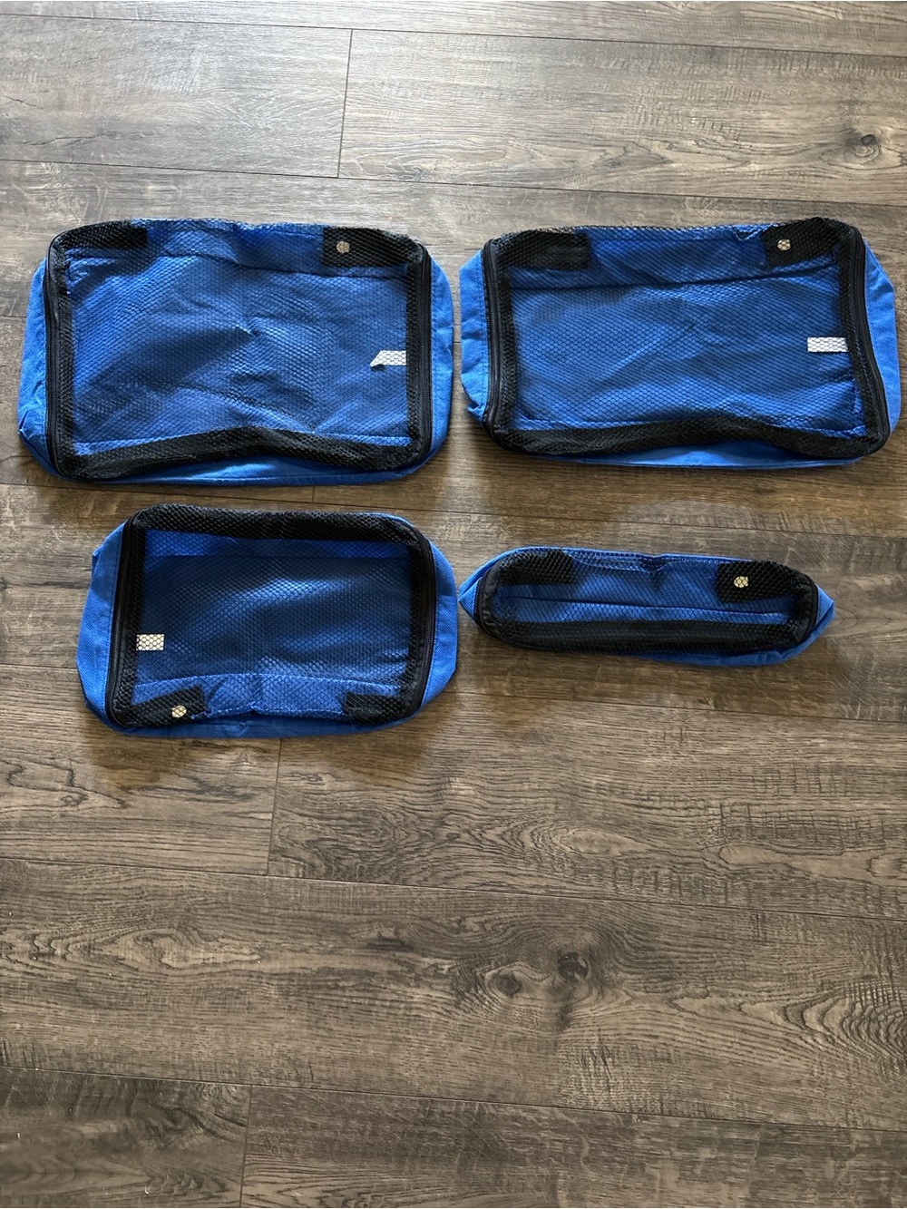 Blue Mesh Travel Packing Cube Set for Men - Lightweight Organizer
